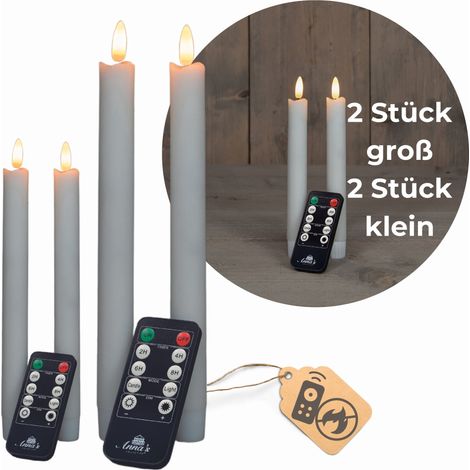 4x Novaliv LED Kerze Echtwachskerzen (1/5)