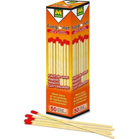 Massó Fiammiferi Lunghi 20 cm 50 Unità.