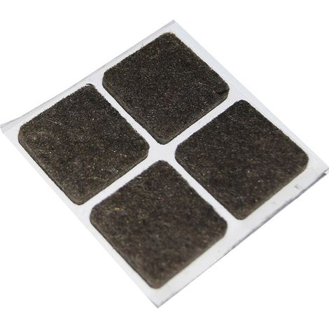 Feltrini adesivi quadrati - 35 x 35 mm. - marrone - 4 pz.