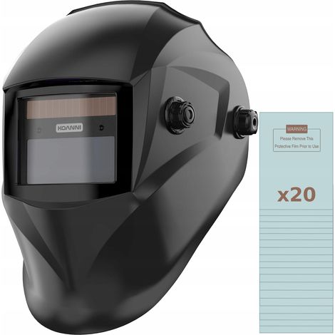 MASCHERA DA SALDATURA AUTO-OSCURANTE CON FILTRO E LENTI 20X