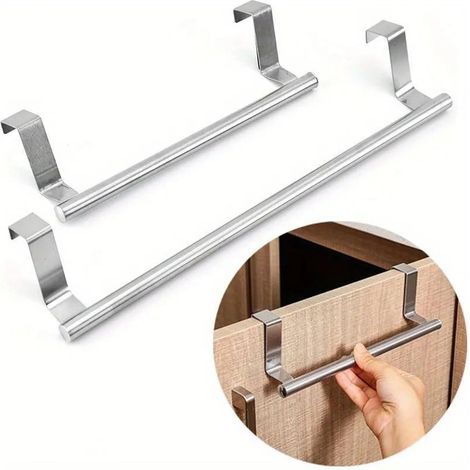 Toallero de acero inoxidable para colgar en la puerta
