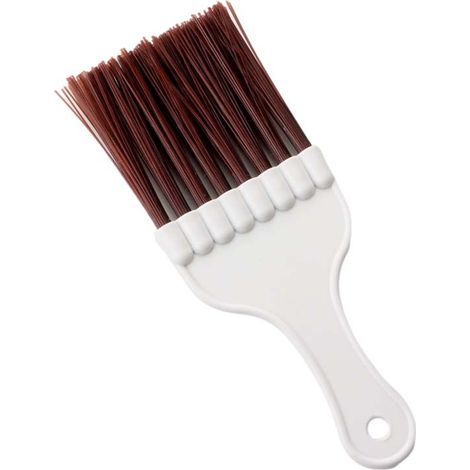 Brosse de nettoyage pour condenseur et radiateur – Manche blanc, poils bruns, kit d’entretien pour dépoussiérage et nettoyage approfondi