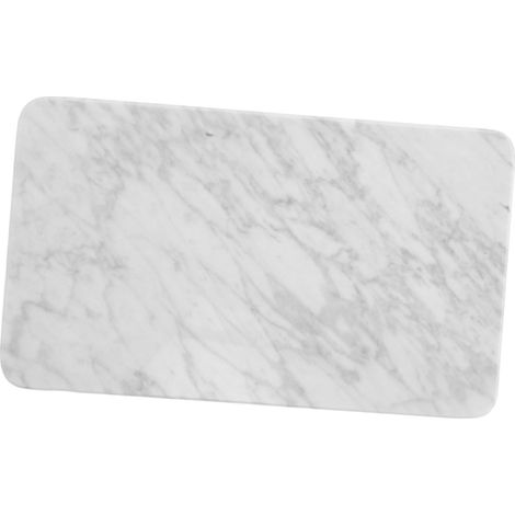 Plateau Rond Blanc pour Salle De Bain Plateau Décoratif Marbre Naturel avec Patins Antidérapants Organisateur De Comptoir (1/5)