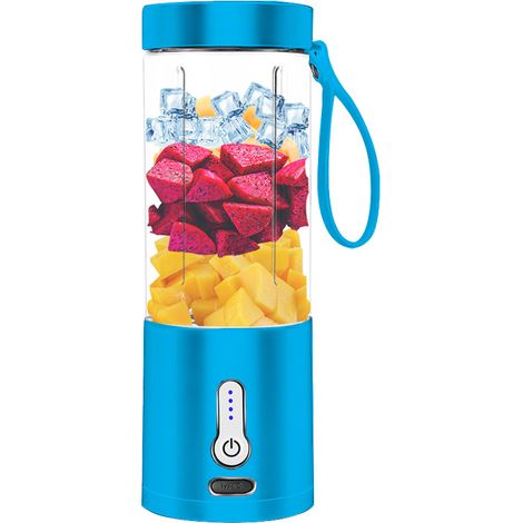 (Bleu électrique) Mixeur multifonctionnel rechargeable avec fonctions de broyage de glace et de mixage de fruits (1/5)