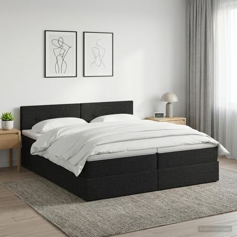 Letto con Contenitore con testiera 2 pz Nero Pelle Sintetica vidaXL (1/5)