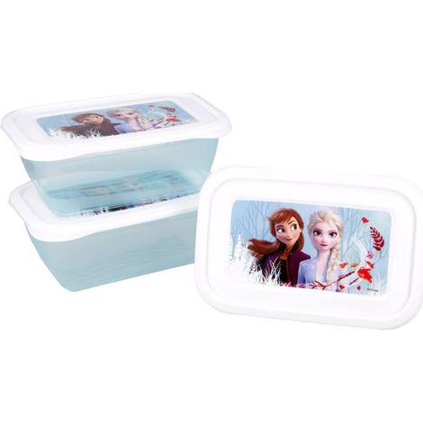 Ensemble de 3 boîtes alimentaires en plastique Disney La Reine des Neiges (1/4)