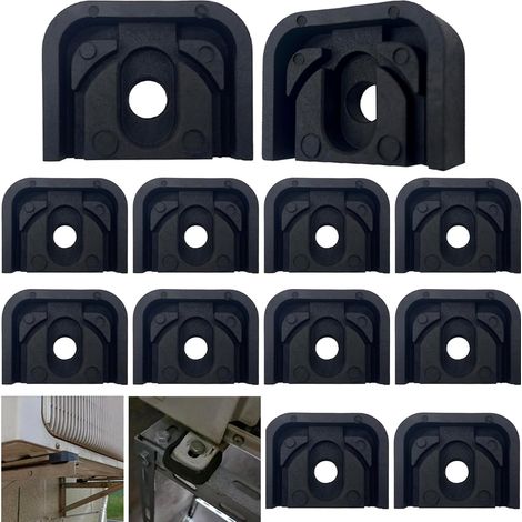 12 amortiguadores de vibraciones de goma para aires acondicionados, soporte antideslizante, patas a prueba de golpes para aires acondicionados de exterior, amortiguadores para reducir el ruido del air (1/4)