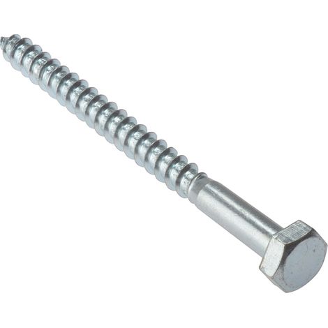 Coach Screw Hexagon Head Single Thread ZP M8 x 80mm Bag 10 FORCS880G