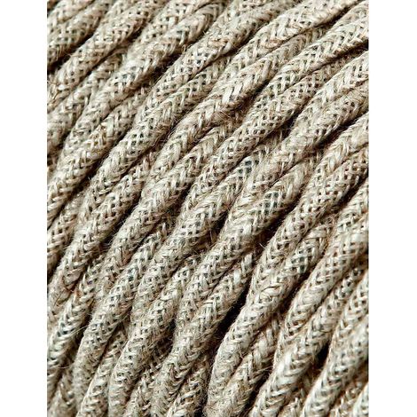 Geflochtenes Textilkabel 2x0,75mm Leinen 5m