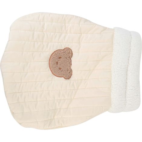 Sac de couchage pour chat, doux, chaud et confortable, pliable et fermé, idéal pour la maison, l'intérieur et les voyages. Marron clair, taille M. (1/5)