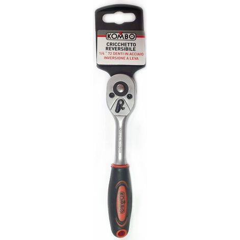 Cricchetto reversibile 1/4 a 72 denti in acciaio alta qualitÃ , inversione a