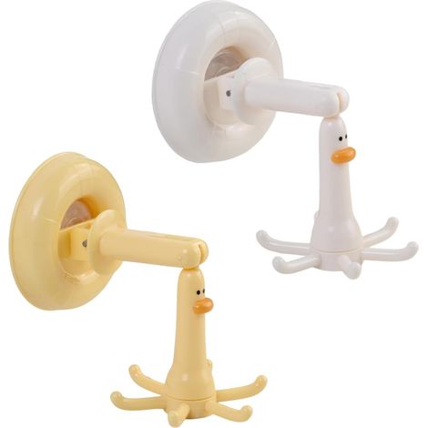 Set di 2 ganci a ventosa girevoli a 360° con design a 6 punte, ganci multifunzionali per sotto i pensili, asciugamani, per cucina, bagno, doccia, vetro e superfici lisce. (1/5)