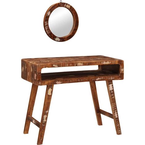 Table de Toilette Marron 90 x 76 x 45 cm Bois récupéré massif CFW924832 (1/5)