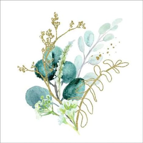 Tableau en verre Feuilles VI GLA2263 30x30 cm (1/3)