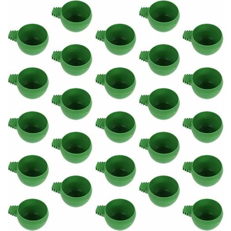Lot de 25 mangeoires pour oiseaux, gamelles pour lapins et perruches, accessoires pour cage, mangeoire d'intérieur pour oiseaux, mangeoire pour poules, mangeoire pour oiseaux en cage (1/5)