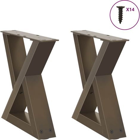 Couchtischbeine 2 Stk. Naturstahl 40x(30-31,3) cm Stahl