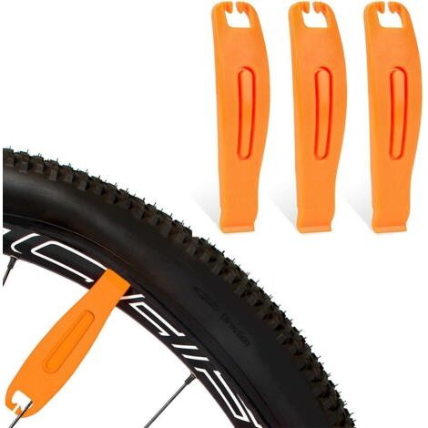 3 Pièce Levier de pneus, Démonte-Pneu de vélo, Outil de démontage de Pneu Durable pour réparer Les crevaisons sur Les vélos de Route et VTT, démonte-Pneu de vélo pour Changer Les pneus (1/5)