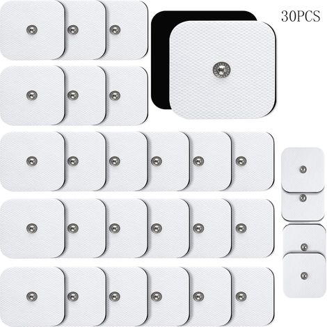 30 électrodes auto-adhésives de 1 cm pour appareils de neurostimulation électrique transcutanée (TENS) et physiothérapie (1/5)