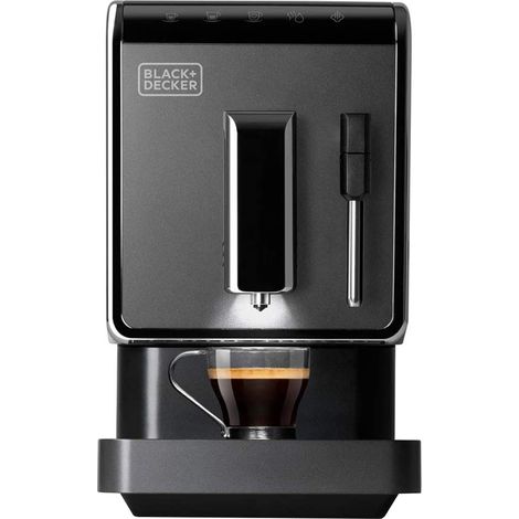 BLACK+DECKER BXCO1470E - Macchina da caffè superautomatica, 19 bar, 1470W, ultra sottile, riscaldamento ultra rapido con Thermoblock, serbatoio da 1,2L, varie funzioni (1/5)