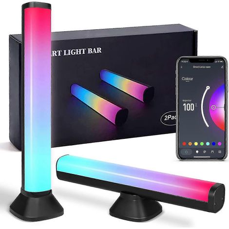 Rampe LED RGB, bandes LED Tooth RG avec application, lampe de bureau gaming 16 Mill S synchronisée avec la musique, rétroéclairage TV USB (1/5)