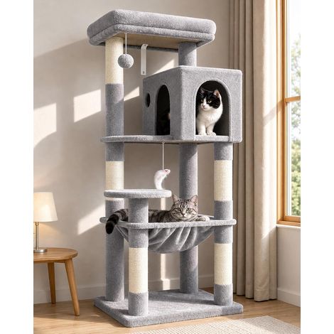 F53 Arbre a Chat Hamac Niches Plateforme pour Grand Chats Chaton (1/5)