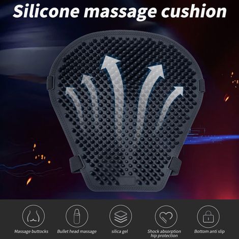 Cuscino ergonomico in silicone traspirante per sella moto, 38x36 cm