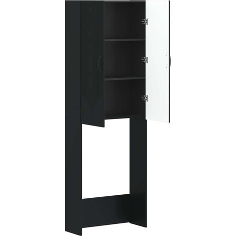 Maison Exclusive - Mobile Bagno HOORN Nero 66 x 25,5 x 190 cm Legno ingegnerizzato (1/5)