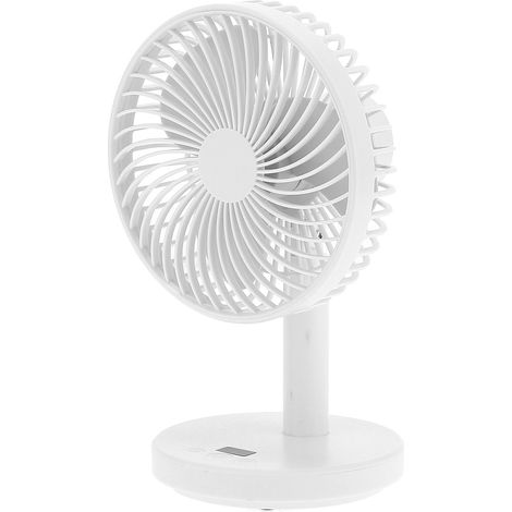 Wiederaufladbarer Mini-Tischventilator per USB, 4 Geschwindigkeitsstufen, starker Luftstrom, leise für den Innenbereich, tragbar (1/5)