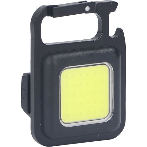 Lot de 4 mini lampes porte-clés USB carrées 500 mAh, lampes de travail COB haute luminosité, lampes de camping portables multifonctionnelles, lampes de secours (1/5)