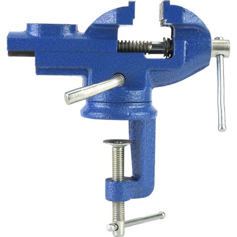 Étau de table pivotant à fixation par pince avec enclume pour la bijouterie et le travail du bois (60 mm)