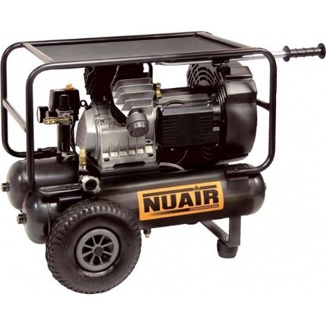 Nu Air – Compresseur à air 3HP 2,2kW 2x11L – Débit 21 m³/h – Pression 10 bar – Entraînement direct lubrifié – Pour chantiers professionnels