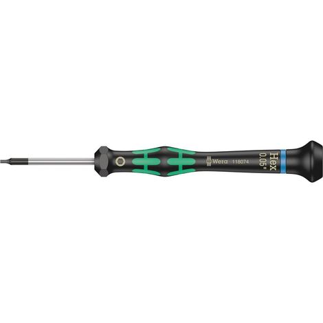 Tournevis électronicien pour vis six pans creux, Hex-Plus, 3.0 mm x 60 mm, Noir/vert (1/5)