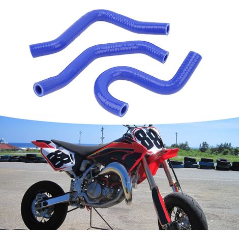 Durite de radiateur en silicone bleue pour moto Honda CR85R 2003-2007 (HX225) (1/5)