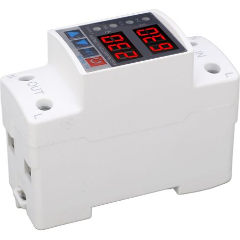 Dispositif de protection contre les surtensions et les sous-tensions à réarmement automatique, limitation de courant intelligente réglable, temporisation, 220 V CA, 63 A (1/5)