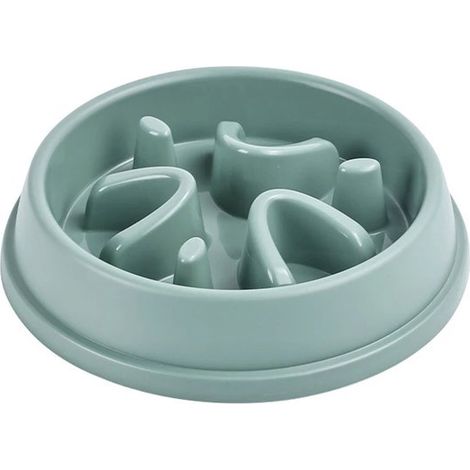 Ciotola in silicone per cani e gatti, anti-ingestione con ventose antiscivolo, senza BPA, lavabile in lavastoviglie e utilizzabile nel microonde, verde. (1/4)