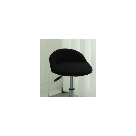 Housse de Tabouret Ronde Pivotant de Bar avec Petit Dossier Lune Modernes Irrégulière Couvre Tabouret Haute Bar Cuisine Scandinave Couverture Housse Chaise Salle Manger,Noir