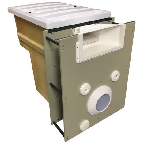 Muro filtrante per piscina interrata Filtrinov serie GS14 con skimmer sfioratore e wifi-Antracite