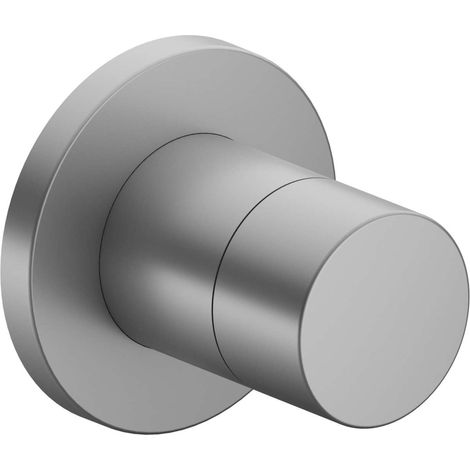 Robinet Keuco IXMO 59556, robinet inverseur 2 voies encastré, rosette ronde, poignée Puro, Coloris: finition aluminium - 59556170001 (1/2)