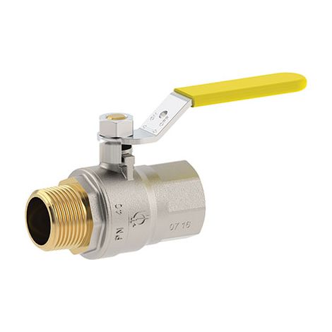 VALVOLA SFERA GAS + LEVA MF FUTURGAS FIV - OTTONE NICHELATO 3/4MF- 4 pezzi