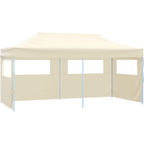 vidaXL Carpa de Fiesta 291 x 580 x 315 cm Crema Tela Oxford (1/2)