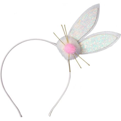 Diadema con cabeza de liebre, blanca (1/3)