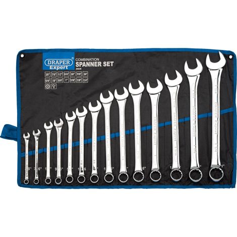 Draper Expert HI-TORQ® Imperial Combination Spanner Set (14 Pieces, Model 29548)