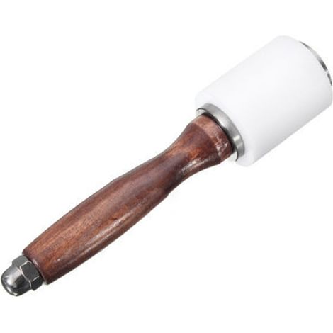 Marteau en cuir et nylon avec manche en bois, marteau à sculpter le cuir, outil d'artisanat (1/5)
