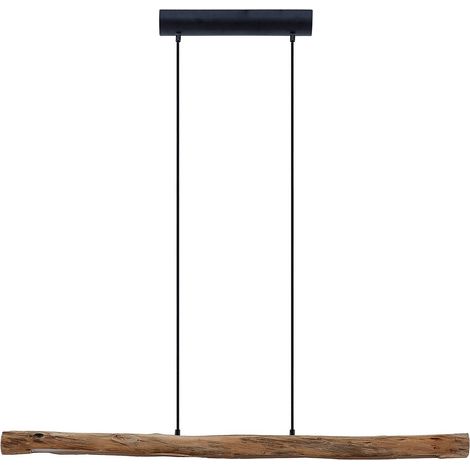 Lindby – Hängeleuchte Nekala – dimmbar – Eukalyptusholz – Länge 120cm – für Wohnzimmer und Esszimmer – moderne LED-Technik (1/5)