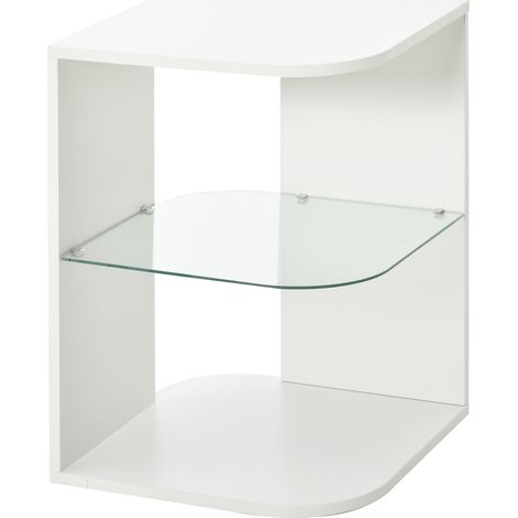 Table basse verre RANDY blanc (1/5)
