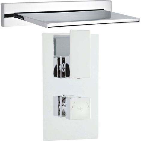 Hudson Reed Waterfall Bath Filler Spout with Concealed Shower Valve - Chrome (1/4)