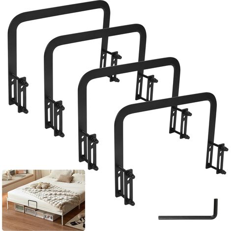 Lot de 4 supports de matelas pour cadre de lit, stabilisateurs antidérapants, lits flottants, facile à installer (1/5)