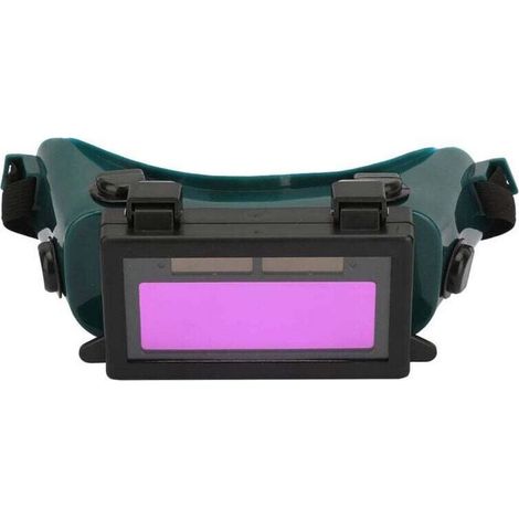 Occhiali da saldatura, maschera per occhi auto-oscurante solare, occhiali da saldatura per saldatore, occhiali protettivi per cantiere, saldatura elettrica (verde f (1/4)