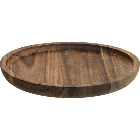 Lot de 6 Assiettes de Présentation "Acacia" 20cm Marron (1/2)