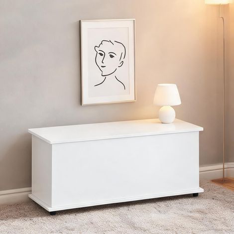 Armoire de rangement blanc en bois 100 x 40 x 40 cm (1/5)